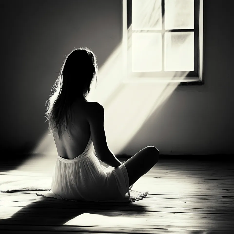 Femme méditant en pleine conscience